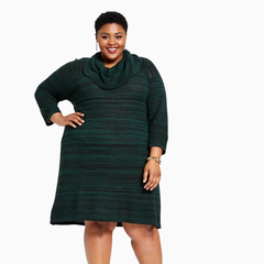 Plus Size Cowl Sweater Dress